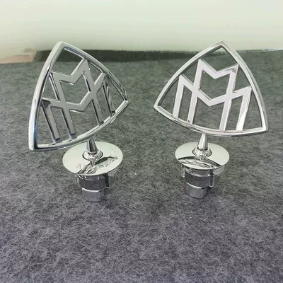 Car logo: emblems, V12 lettering, and vertical