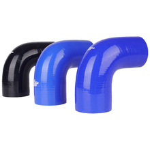 2024厂家直供夹布夹线硅胶管耐高低温蓝色、黑色、红色90度硅胶管