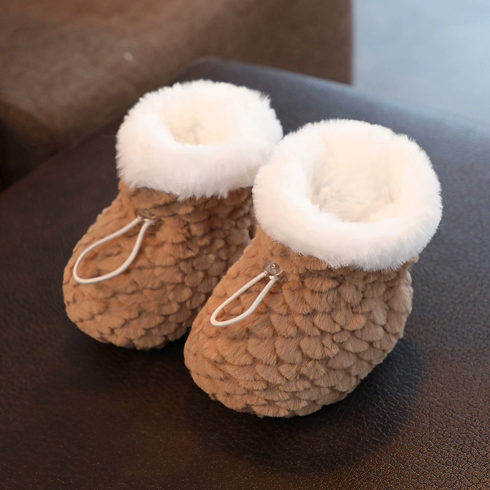 Children's winter keep warm protective lanyard holder for new born, soft sole, 3-12 month