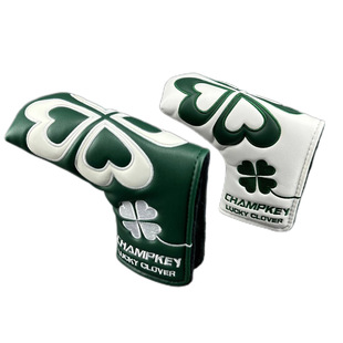 Four-Leaf Clover Straight Strip Special Putter Cover in Stock White Green Golf Supplies