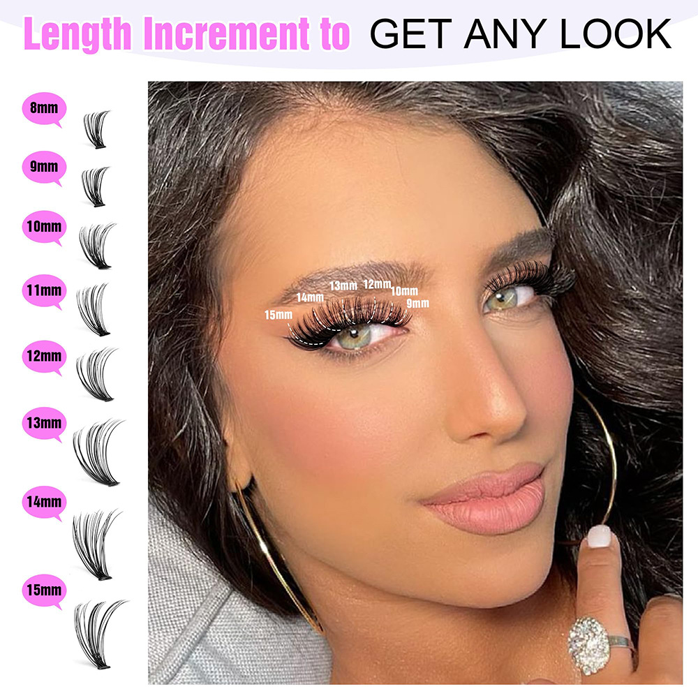 Europeas y estadounidenses falsas pestañas 30D40D50D transfronterizas DIY 32 filas 640 ramas de pelo grueso libro de pestañas de comercio exterior