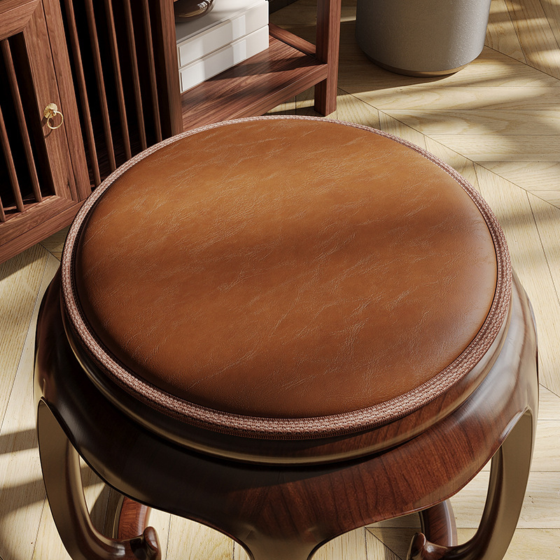 圆形凳子坐垫椅子垫久坐凳子垫防水防油沙发坐垫高弹柔软中式椅垫