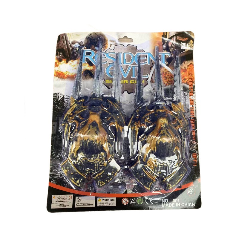 Juguetes infantiles de simulación de garras de Wolverine modelo de arma de plástico 2 yuanes tienda dos garras tierra férula al por mayor