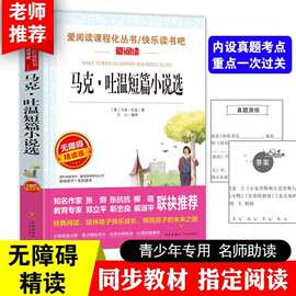 马克吐温短篇小说爱阅读无障碍精读版青少年必读中小学生课外书籍