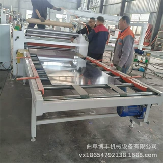 全自动公共卫生间隔断镀锌钢板PVC膜覆膜机 放卷剪切涂胶贴面机械