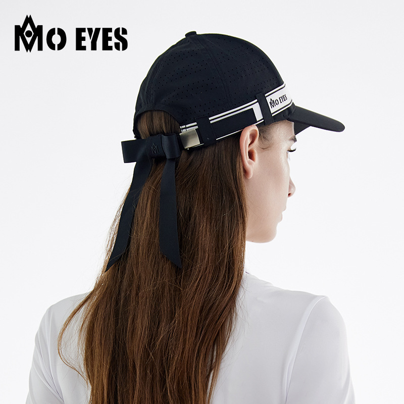 Mũ lưỡi trai nữ moeyes kiểu bóng chày lưới thoáng khí, dây thấm mồ hôi, chống nắng — M23MZ006-màu trắng, M23MZ006-Đen