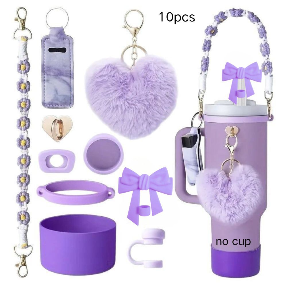 Accesorios de Amazon Stanley 40oz tejido corda de mano flor nudo gorra de paja cubierta taza colgante de pelo