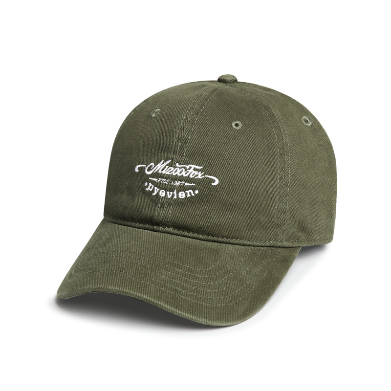 Japonés retro cepillado casquillo de pico de los hombres lavado suave superior de alta calidad gorra de béisbol americano inglés bordado sombrero de ala ancha