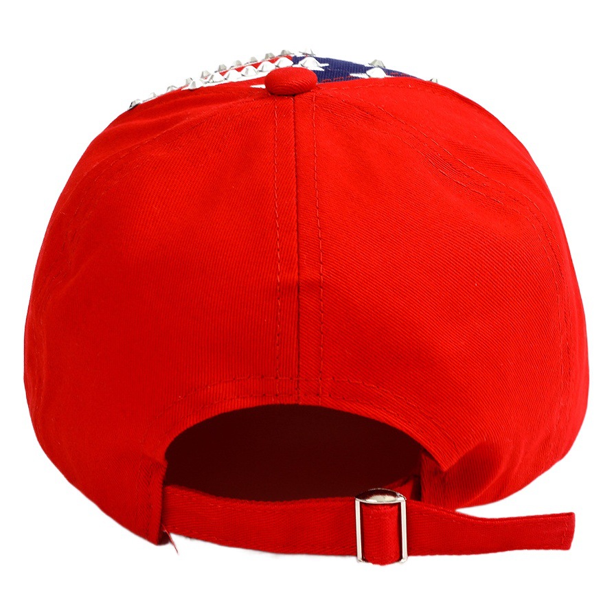 Otoño e Invierno nuevo estilo coreano de moda nueva bandera americana diamante-incrustado Denim béisbol lavado verano al aire libre sombrero de sol gorra