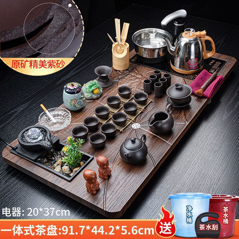 원광석 자색모래 + 연꽃과 연근 흐르는 물 (전자동)