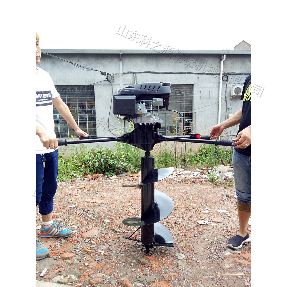植树种树用挖坑机 地面一体化施工作业设备 螺旋式地钻打孔机