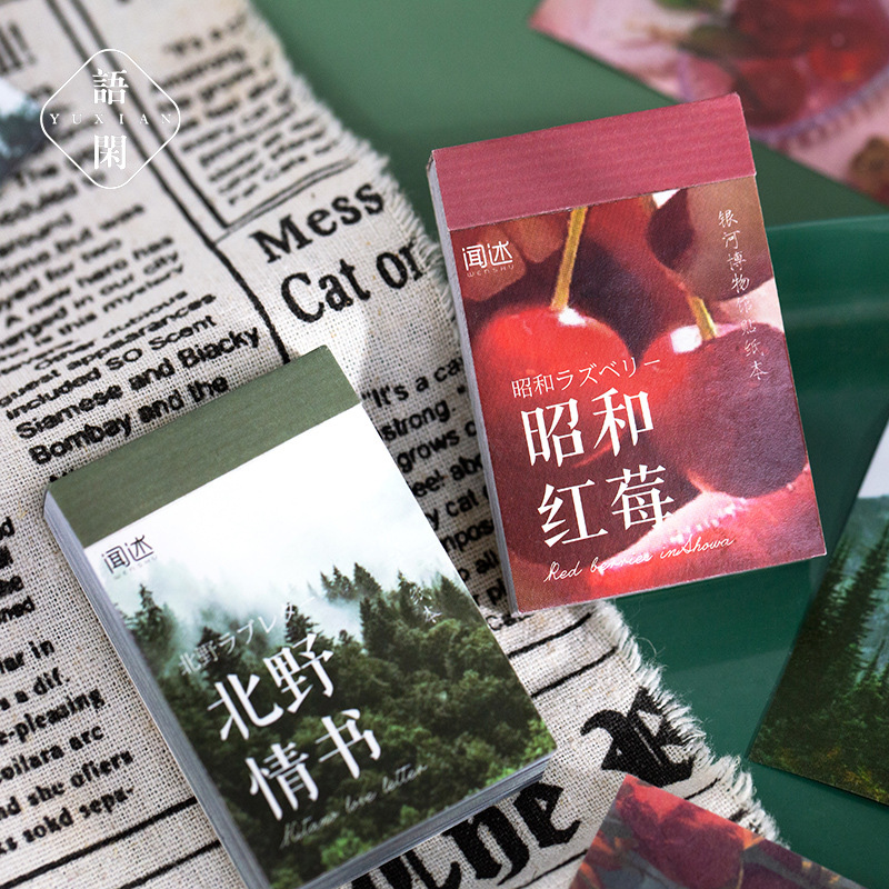 Olor papel libro Galaxy Museo serie ins artística diario DIY material decorativo pegatinas 50 unidades en 6 tipos