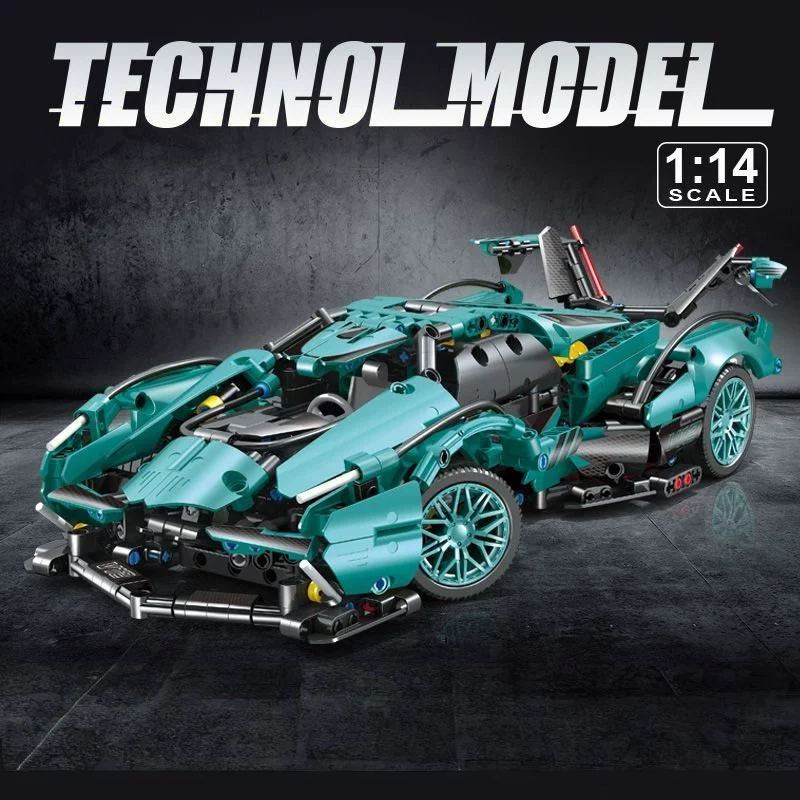 Lego, constructor, starry sky, racing car, toy, car model, punk style, remote control