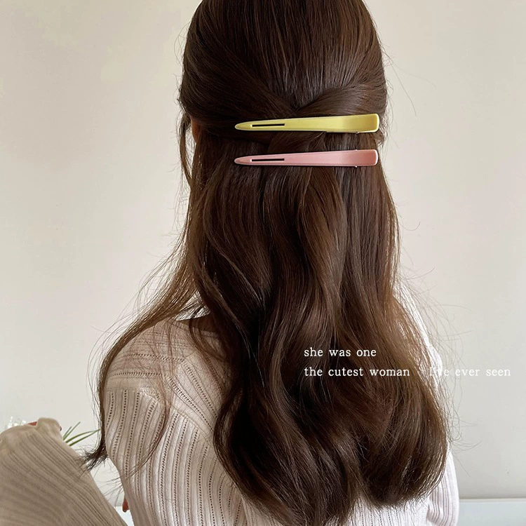 Заколка для волос Hairgrip — милая заколка для чёлки, 12 см, легкая цветная набивка