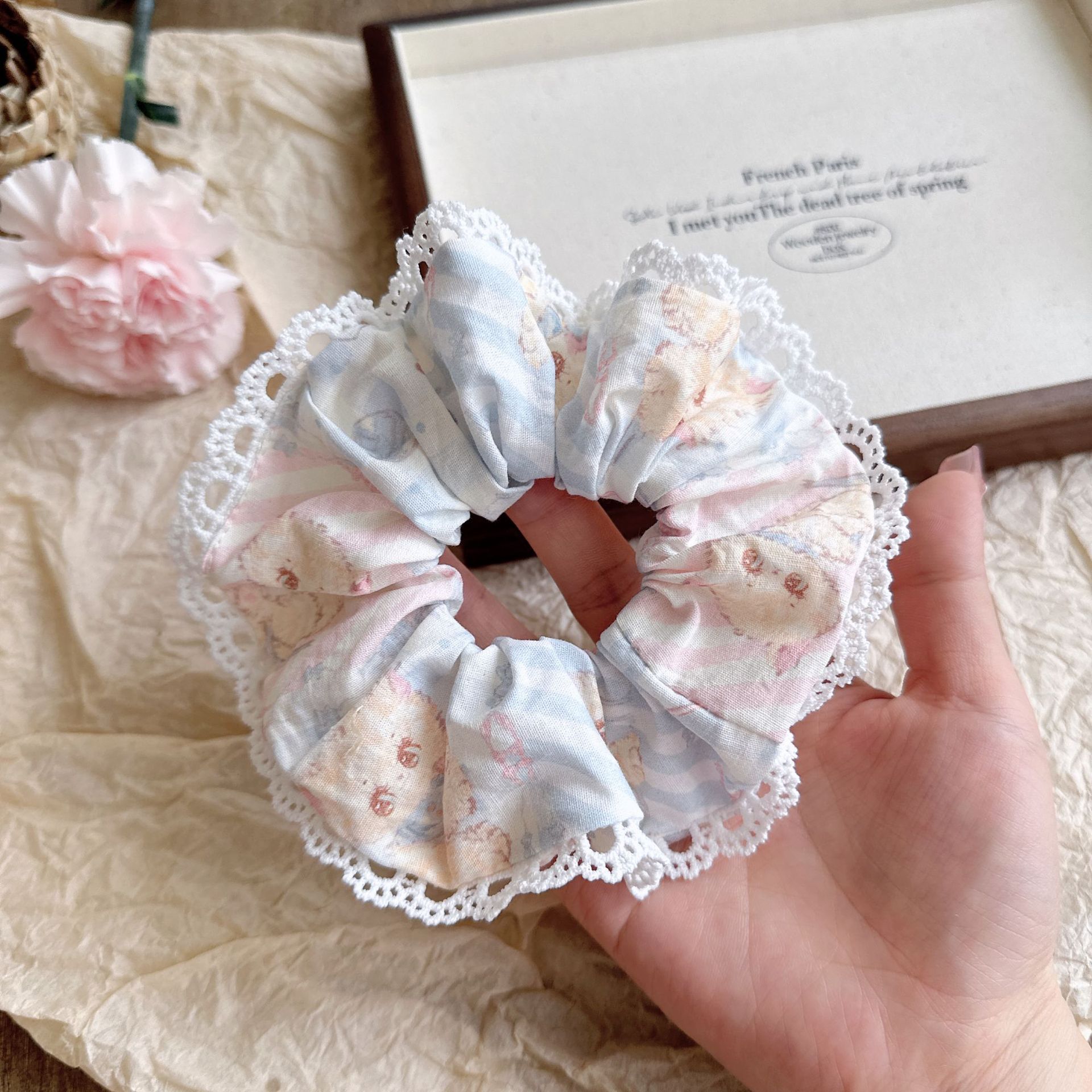 78#크림 고양이 내장 링