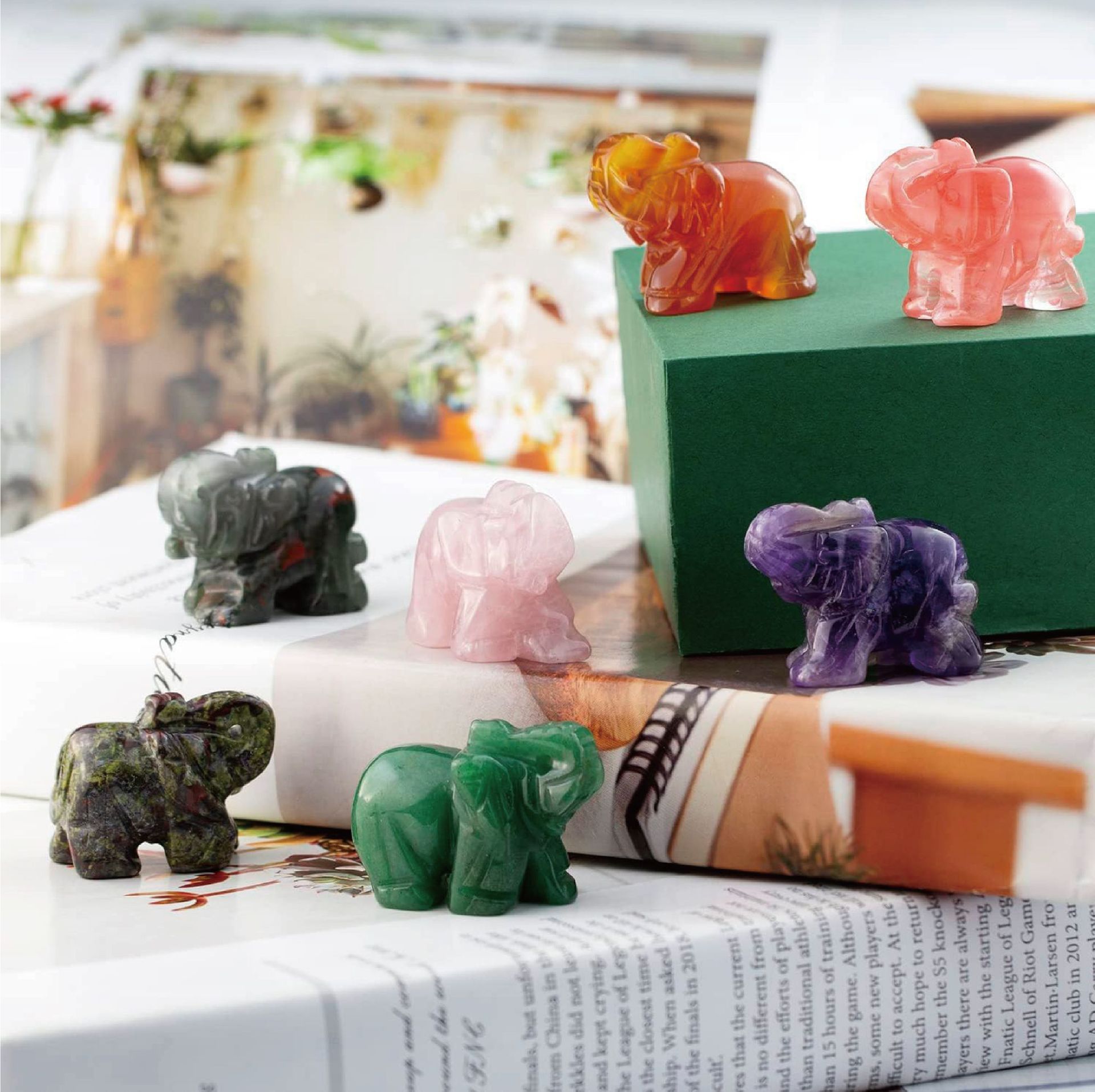 Crystal Material Elephant Pattern Simple Style Style Simple Style Elephant Crystal Ornaments Artificial Decorations