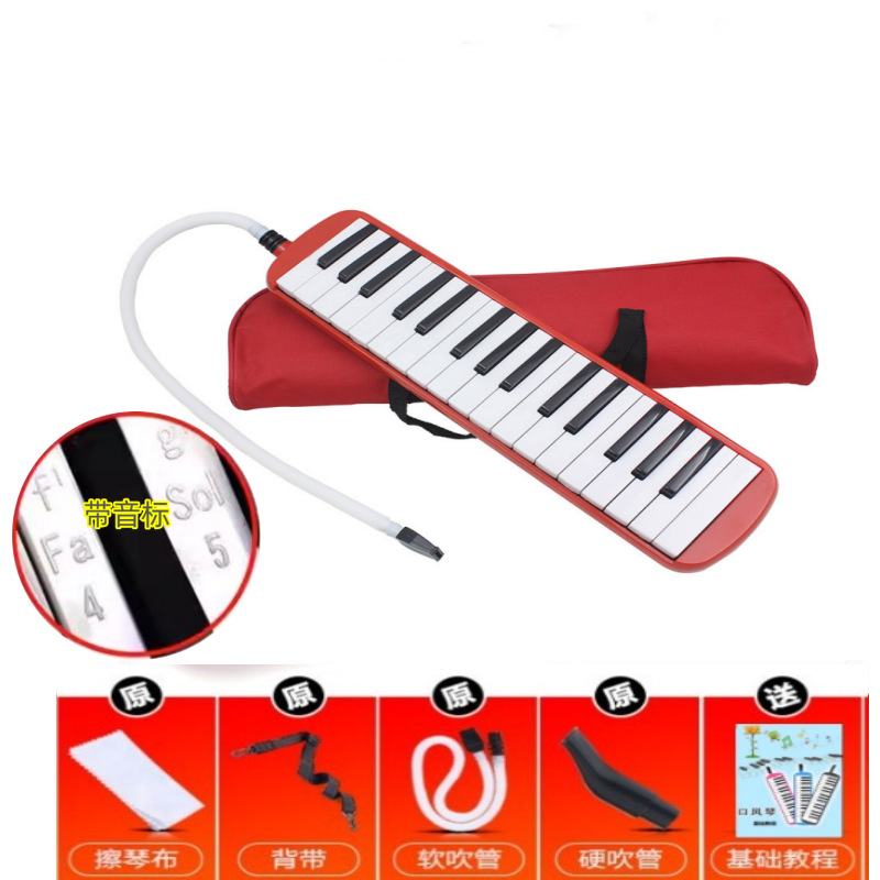 Armónica de 37 agujeros, órgano de boca de 32 teclas para estudiantes y niños, adecuada para presentaciones en el aula de principiantes.