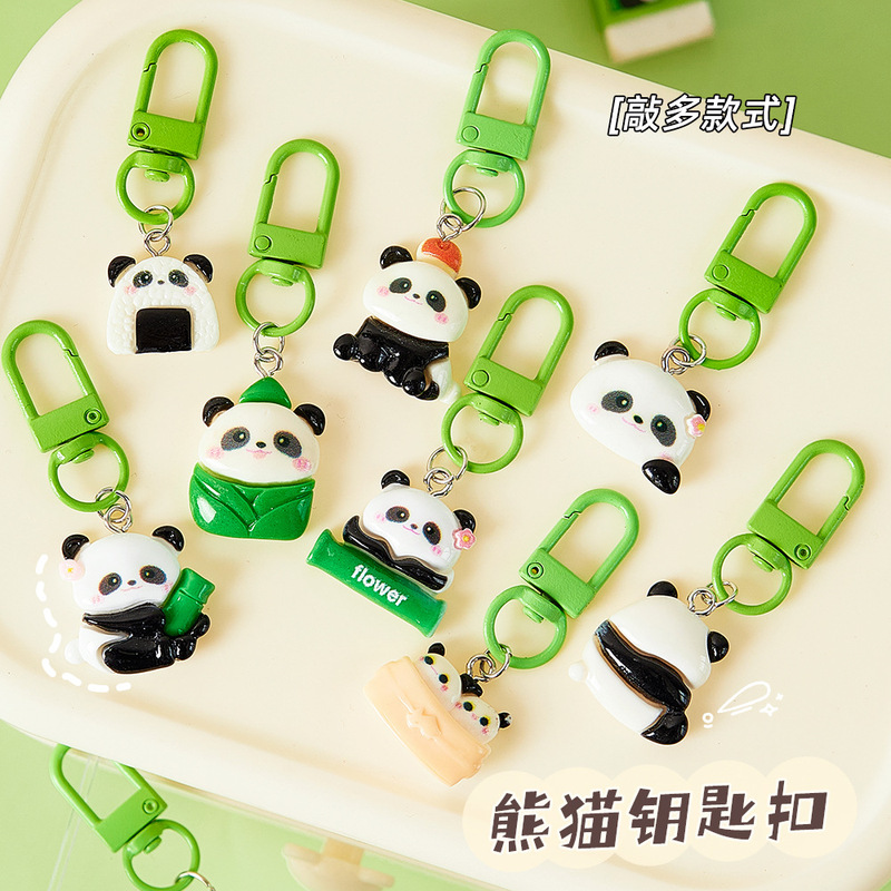 Creative Panda Keychain Pendant Cartoon Doll Student Backpack Decoration Bag DIY Accessories Small Gift Wholesale Creative Panda Keychain Pendant Cartoon Doll Student Backpack Decoration Bag DIY Accessories Small Gift Wholesale