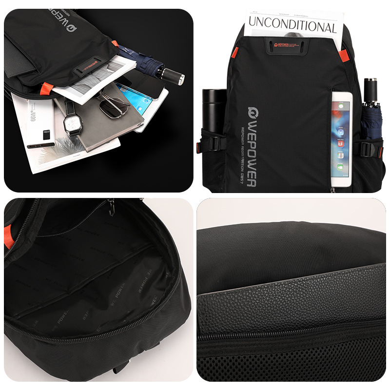 WEPOWER nueva mochila para hombres, mochila de estudiantes de secundaria, mochila de ocio para computadoras deportivas al aire libre