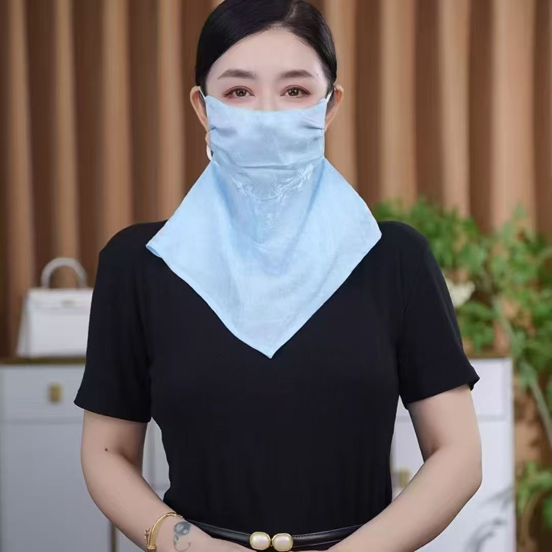 Voile de protection solaire pour femme en été, léger et respirant, protège la nuque, pare-soleil intégral, protection UV_voghion.com