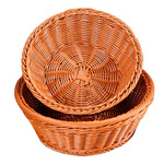 手工藤编织筐 水果筐盛馒头 糖果零食篮面包 藤筐厨房收纳筐