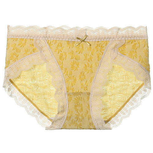 Meizhai Underwear Women's Cotton Antibacterial Crotch Lace Edge Bubble Cotton Large Size Japanese Girls' Briefs Wholesale
