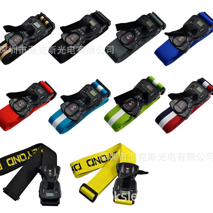 Luggage packing belt electronic scale customs lock combination lock packing belt luggage scale precision weight display luggage belt