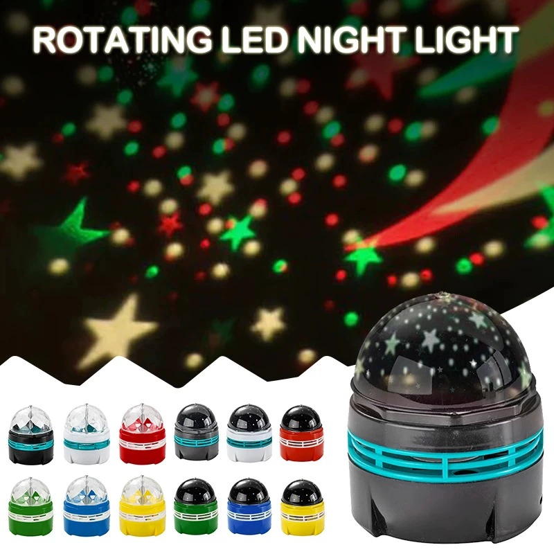 Красочный вращающийся свет хрустальный волшебный шар сценический свет звезды луна звездное небо проекционный свет Автомобильная Атмосфера свет ночник