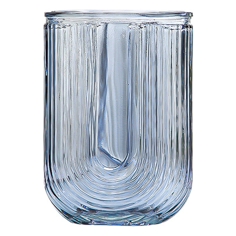 Estilo francés de alto grado arreglo floral hidropónico botella de vidrio al por mayor en forma de U simple florero de vidrio creativo adornos decorativos