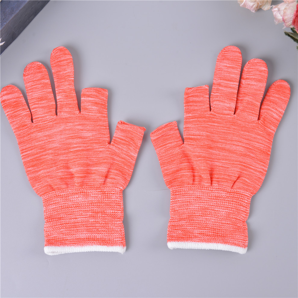 劳保露三指手套露两指薄款防护作业工作干活弹力尼龙紧手