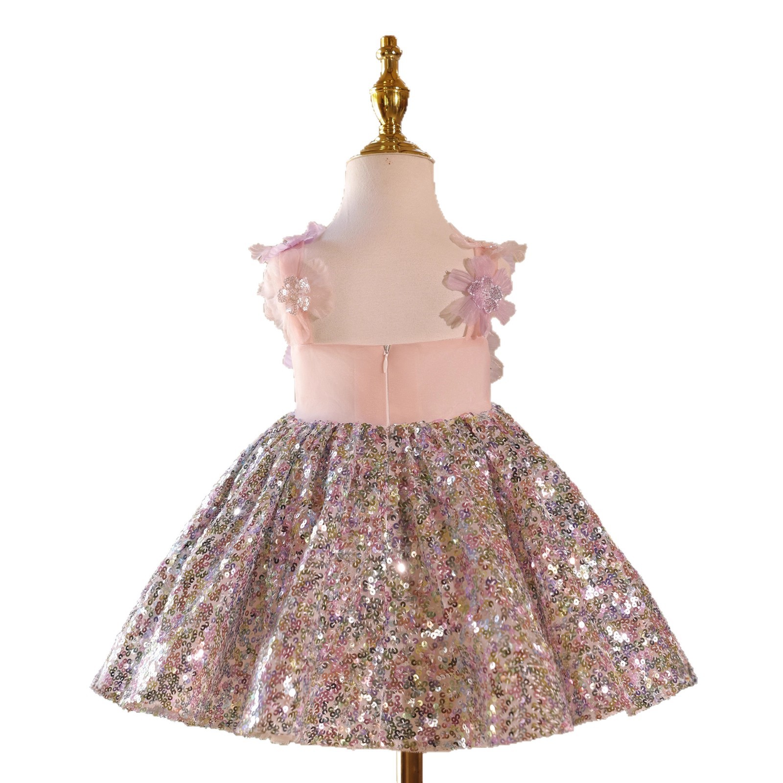 Luxuriöses Paillettenkleid für Mädchen – Geburtstagsparty, Moderation, Moderation, Klavierkonzert – mit Tutu-Rock_voghion.com