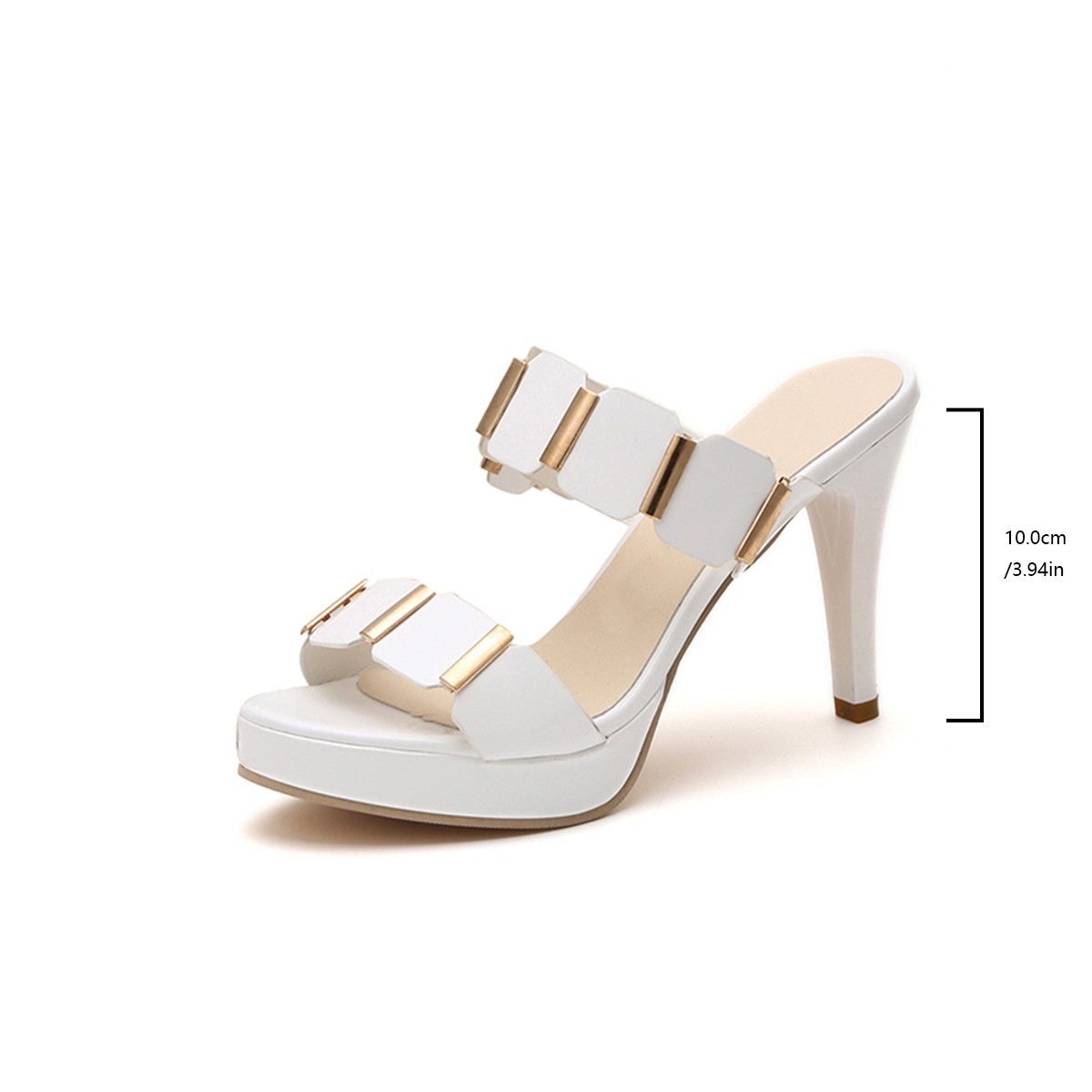 Large size fashionable slim heeled sandals for women summer new item fish mouth high heels one piece cool_voghion.com