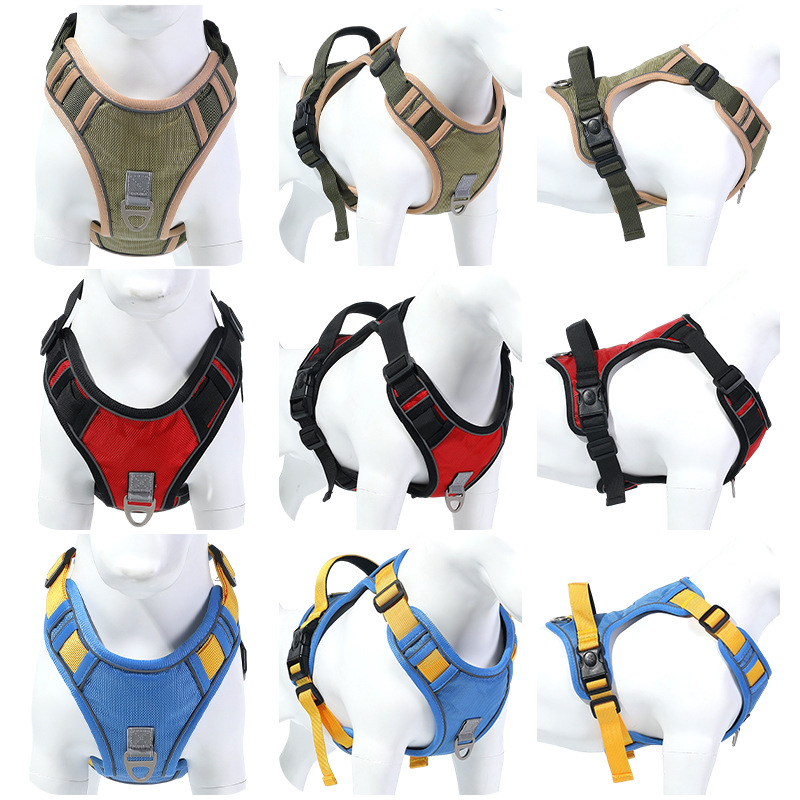 Explosión transfronteriza, pecho y espalda de perro, anti-liberación, correa para el pecho de perro mediano y grande, correa reflectante a prueba de explosiones, cuerda de tracción reflectante al por mayor