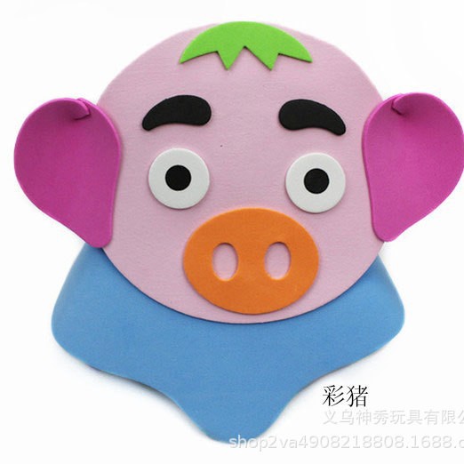 Día del niño Eva sombrero para el sol actividades entre padres e hijos dibujos animados animal tocado doce tocado del zodiaco