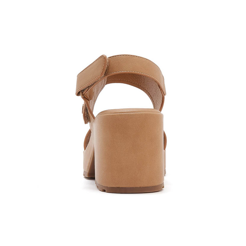 Dép sandal nữ đế dày quai Velcro mùa xuân hè 2025 — Màu đen, Màu camel, Màu trắng be chi tiết 25