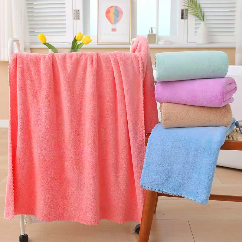 coral beach bath towel for home use