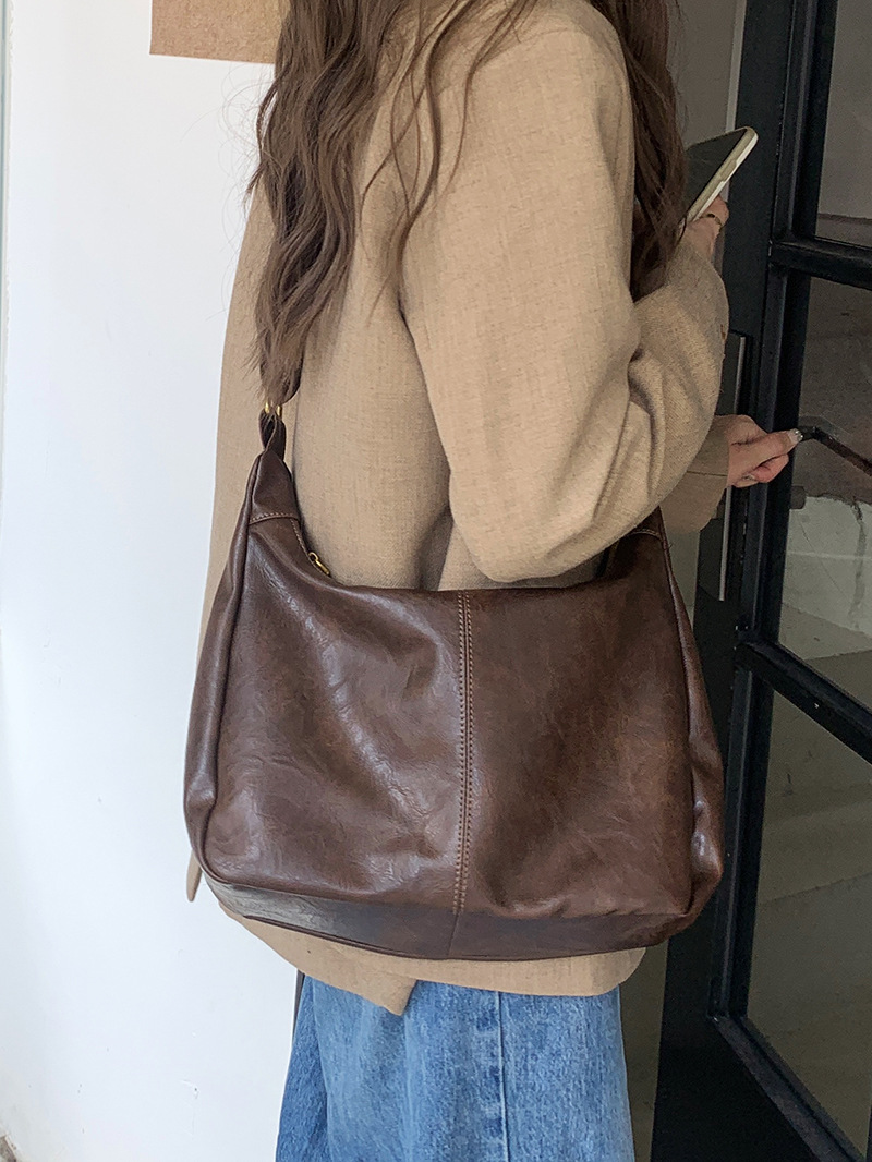 Bolso cruzado retro Maillard para mujer, nueva moda 2021, bolso de mano coreano, lo más fácil para combinar, bolso de hombro de gran capacidad