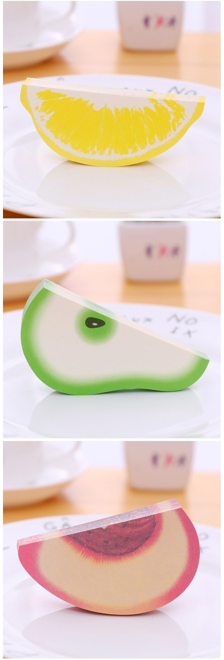 Creative Fruit Shape Notepad Three-dimensional Apple Note Pad Tearable Internet Hot Fresh Students' Stickers Small Notebook display picture 3