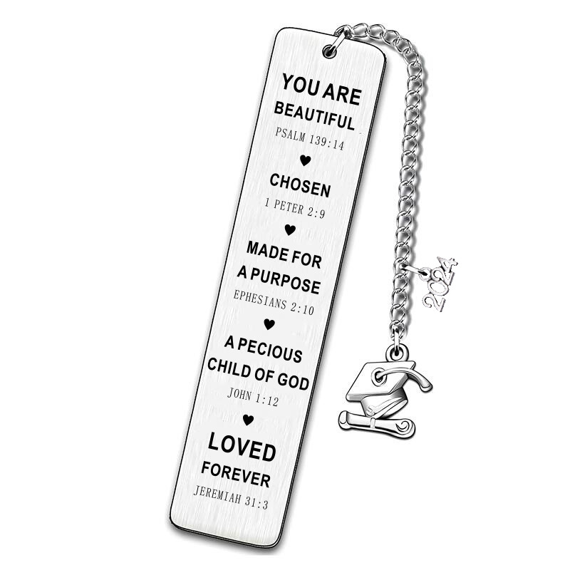 Marcador de acero inoxidable 2024 temporada de graduación marcador inspirador regalo del día del maestro de Acción de Gracias letras láser más logotipo