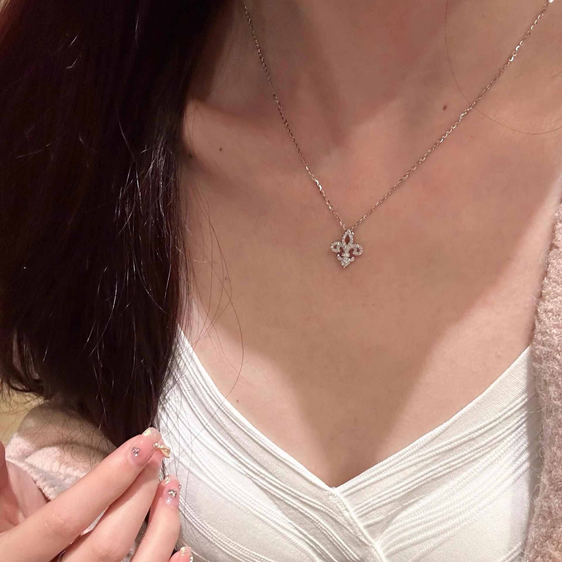 1 Piece Quantity 1 Piece 925 Sterling Silver Geometric 925 Sterling Silver Cable Chain Pendant Necklace
