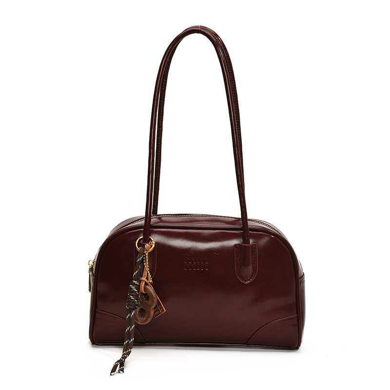 Transfronterizos de alto nivel bolsos portátiles de Boston mujeres otoño / invierno 2025 nueva moda bolsos axilales de gran capacidad bolsos de hombro