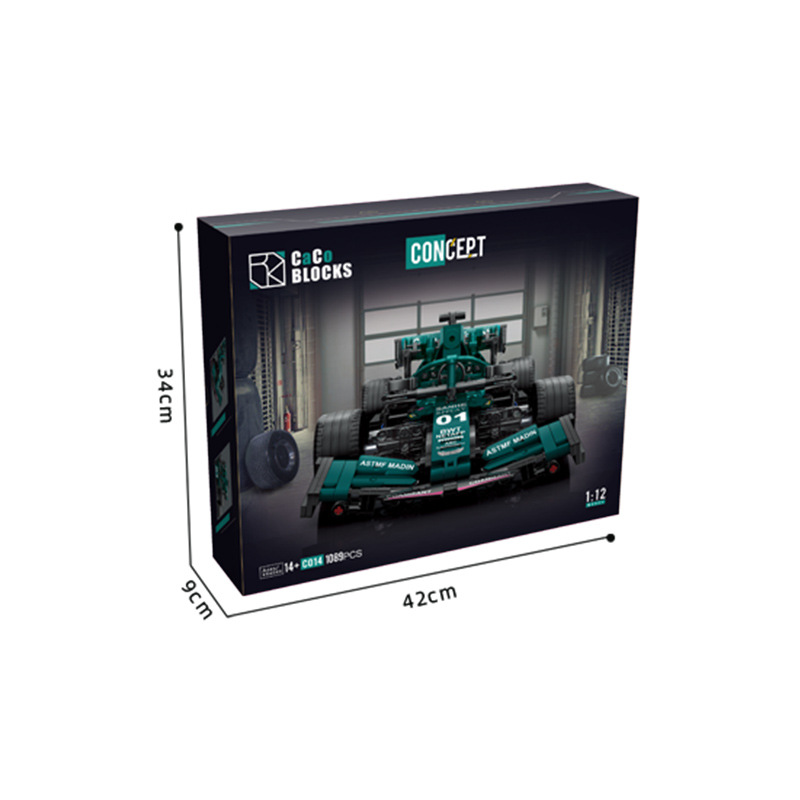 Kaka C016F1 Fórmula coche de carreras de montaje modelo de tecnología maquinaria pequeñas partículas de montaje de bloques de construcción de juguete C014