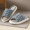 Japanese slippers platform, footwear for beloved, cotton and linen, soft sole, wholesale