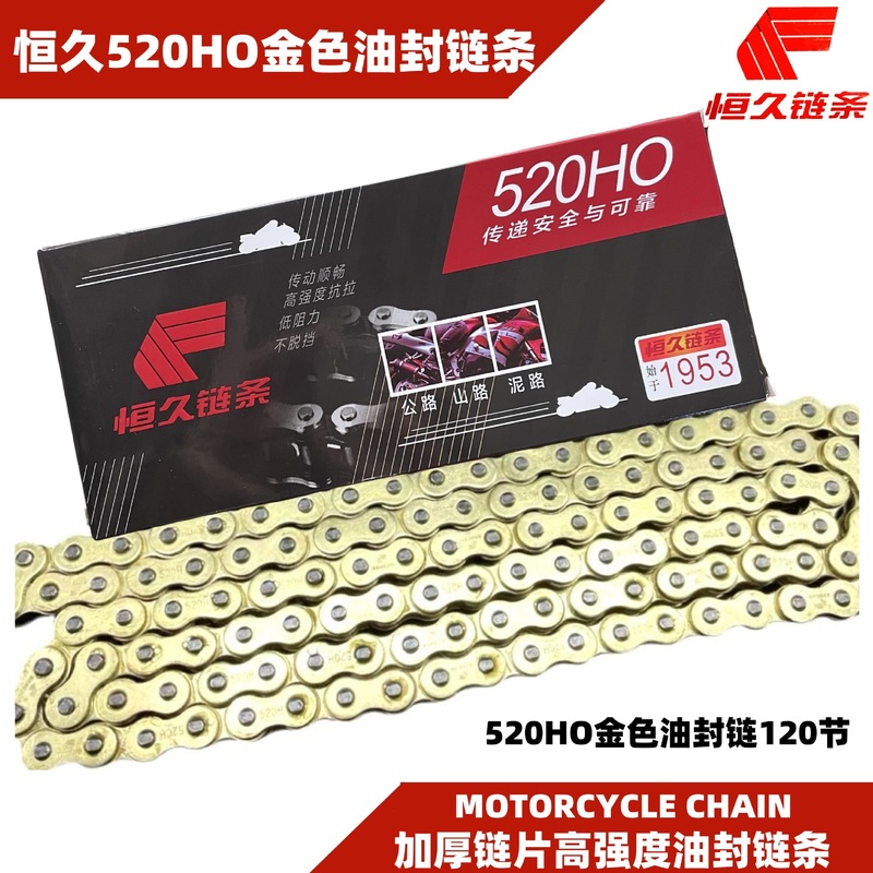 Hengjiu オフロードバイク 520H 増粘オイルシール ゴールデンチェーン CQR マジシャン Huayang 520 増粘チェーン|undefined