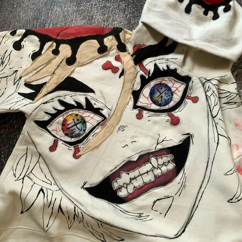Y2K Gothic Style Anime Hoodie Autumn Fashion Retro Pullover Sweatshirt Unisex