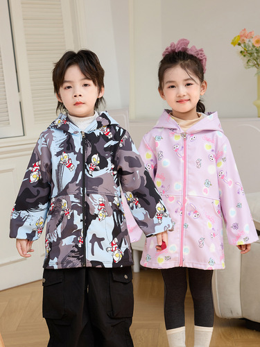 Children's Waterproof Jacket Unisex Down Jacket for Boys and Girls, Stain-Proof Protective Clothing for Babies, Eating Apron for Kindergarten, Painting Hooded Suit