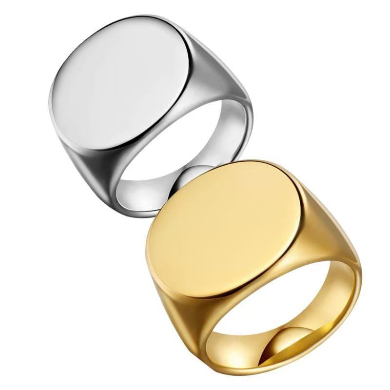 brand geometric fashionable universal ring stainless steel