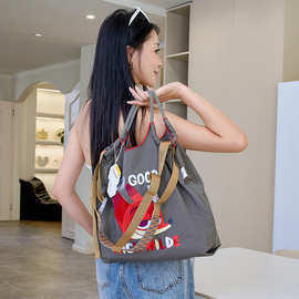 正品卡通疯狂动物城刺绣购物袋女时尚环保休闲百搭早八通勤单肩包