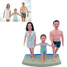 捏泥人真人软陶公仔人偶定 做蜡像玩偶泥塑人像定 制照片结婚礼品