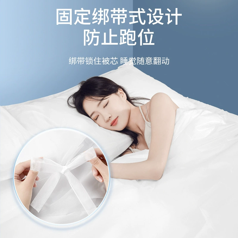 Disposable sheet for traveling, duvet cover, pillowcase, set, increased thickness, 4 piece set